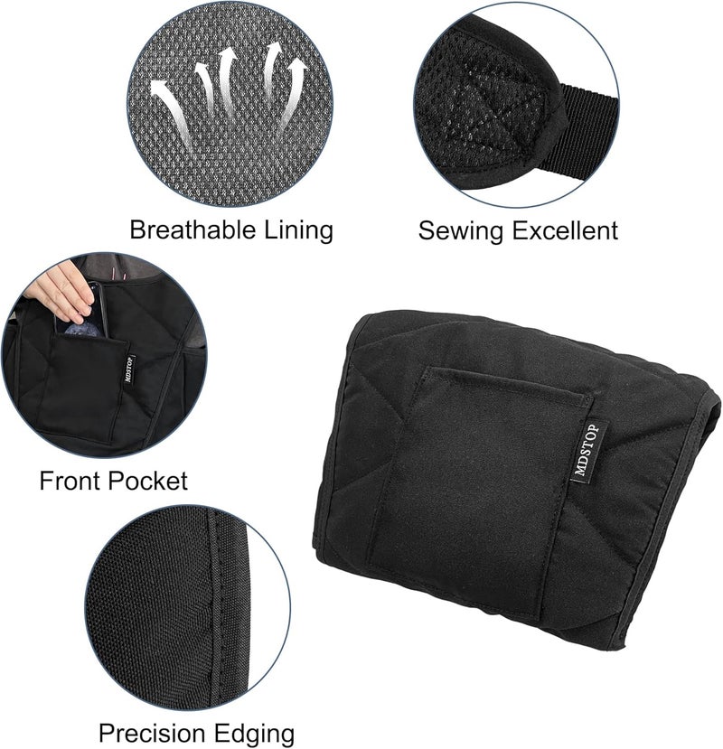 MDSTOP Wheelchair Safety Belt, Anti-Slip Wheelchair Seatbelt, Wheelchair Harness with Adjustable Secure Buckle, Medical Restraints Straps for Seniors Elderly, Patients, Disable (Black1) - Image 3